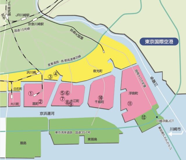 川崎臨海石油コンビナート区域マップ
